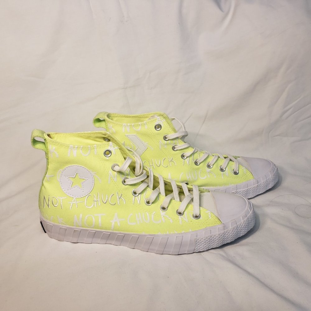 Converse Not A Chuck All Star Hi Mens Size 12 Sneakers Shoes Green Volt A03146C